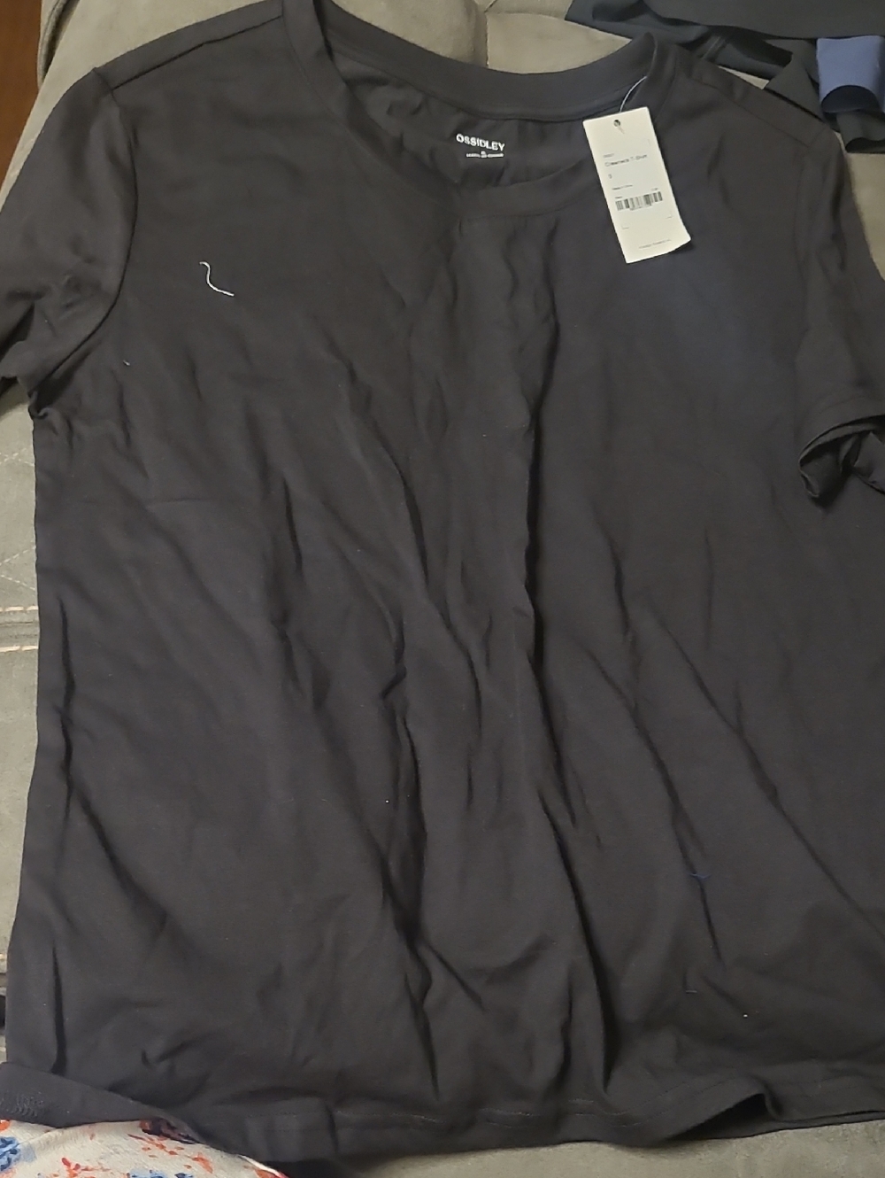 Casual Short Sleeve Crew Tee - Black